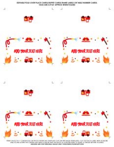 Fire Truck Food Labels 1 design preview