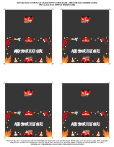Fire Truck Food Labels 2 design preview