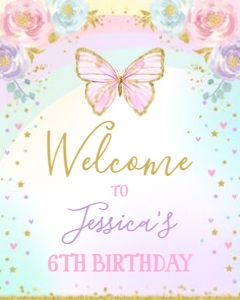 Butterfly Rainbow welcome sign: Butterfly Rainbow welcome sign