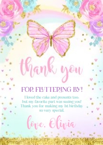 Butterfly thank you BB 2 design preview
