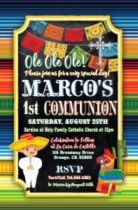 SW3050 PRINTED INVITE: DI-3050_Fiesta_Communion_Printed