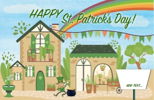 12399 PRINTED FOLDABLE CARD: 12399 PRINTED ST PATRICK'S DAY