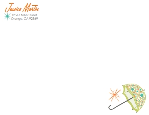 SW4529 PRINTED ENVELOPE THANK YOU CARD: SW4529 PRINTED INVITE