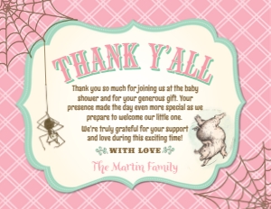 SW4536 THANK YOU CARD PRINTED: SW4536 PRINTED SET