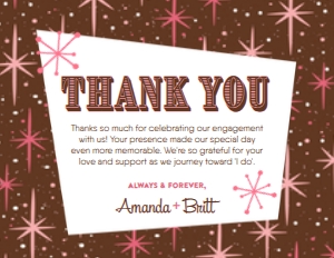 SW1612 PRINTED THANK YOU CARD: SW1612 PRINTED SET