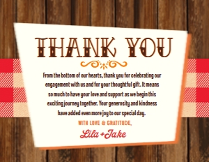 SW1609 PRINTED THANK YOU CARD: SW1609 PRINTED SET