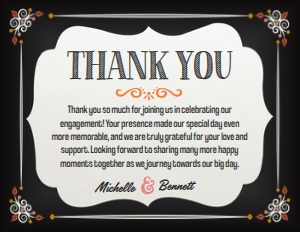 SW1613 PRINTED THANK YOU CARD: SW1613 PRINTED SET