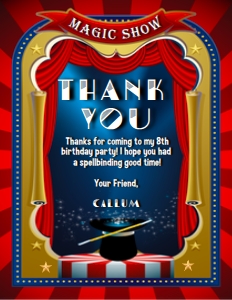 SW367 PRINTED THANK YOU CARD: SW367 PRINTED SET