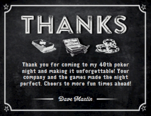SW475 PRINTED THANK YOU CARD: SW475 PRINTED SET