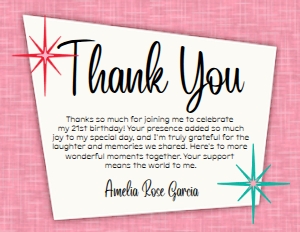 SW3047 DIGITAL THANK YOU CARD: SW3047 DIGITAL SET