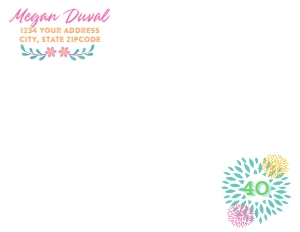 SW423 PRINTED ENVELOPE THANK YOU CARD: SW423 PRINTED