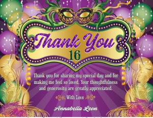 SW400 PRINTED THANK YOU CARD: SW400 PRINTED SET