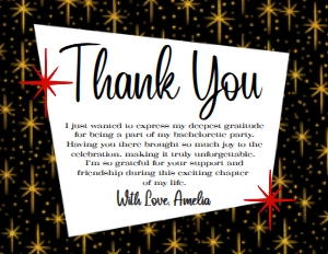 SW3013 PRINTED THANK YOU CARD: SW3013 PRINTED SET