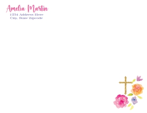 SW729 PRINTED ENVELOPE THANK YOU CARD: SW729 PRINTED SET