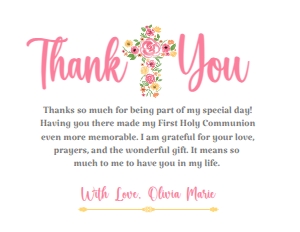 SW763 PRINTED THANK YOU CARD: SW763 PRINTED SET
