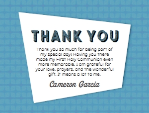 SW712 PRINTED THANK YOU CARD: SW712 PRINTED SET