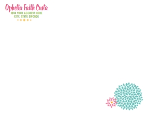 SW713 PRINTED ENVELOPE THANK YOU CARD: SW713 PRINTED SET