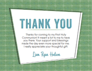 SW764 PRINTED THANK YOU CARD: SW764 PRINTED SET