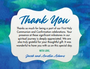 SW711 PRINTED THANK YOU CARD: SW711 PRINTED SET