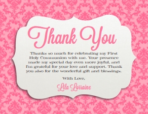SW727 PRINTED THANK YOU CARD: SW727 PRINTED SET