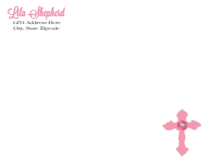 SW727 PRINTED ENVELOPE THANK YOU CARD: SW727 PRINTED SET