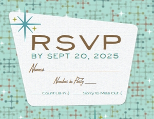 SW5066 PRINTED RSVP CARD: SW5066 PRINTED SET