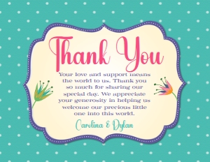 SW4555 PRINTED THANK YOU CARD: SW4555 PRINTED SET
