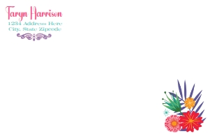 SW4555 PRINTED ENVELOPE INVITE: SW4555 PRINTED SET