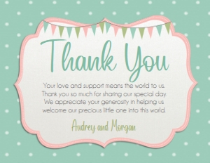 SW4553 PRINTED THANK YOU CARD: SW4553 PRINTED SET