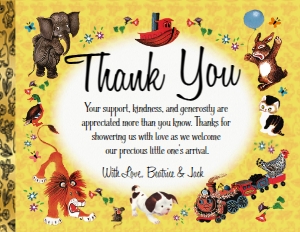 SW4527 PRINTED THANK YOU CARD: SW4527 PRINTED SET