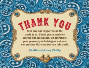 SW4572 PRINTED THANK YOU CARD: SW4572 PRINTED SET
