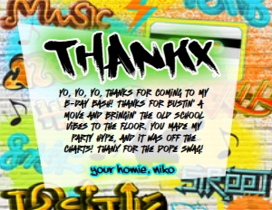 SW335 PRINTED THANK YOU CARDS: SW335 PRINTED SET