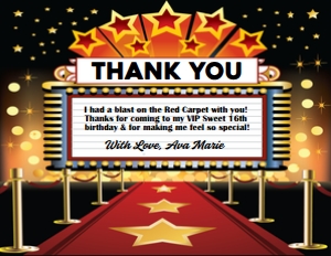 SW299 PRINTED THANK YOU CARD: SW299 PRINTED SET