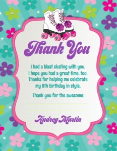 SW209 PRINTED THANK YOU CARD: SW209 PRINTED SET