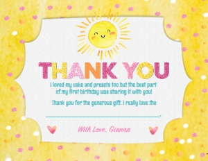 SW3055 PRINTED ENVELOPE THANK YOU CARD: SW3055 PRINTED SET