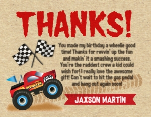SW319 PRINTED THANK YOU CARD: SW319 PRINTED SET