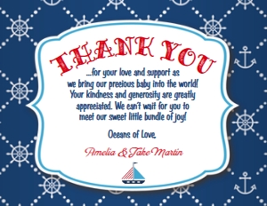 SW4516 PRINTED THANK YOU CARD: SW4516 PRINTED SET