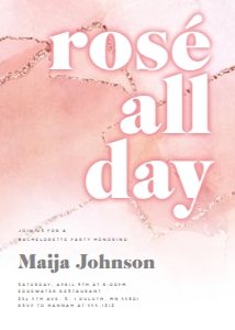 rosé all day: Rosé All Day Invitation