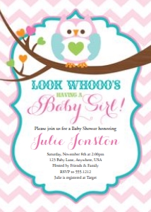 Owl Baby Shower: Owl Baby Shower Invitation