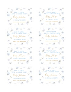 Pop it When She Pops Mini Champagne Bottle Labels design preview