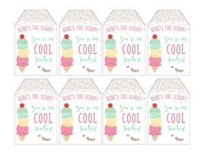 Ice Cream Teacher Tag: Ice Cream Teacher Tag