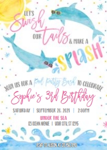 Dolphin Pool Party design preview