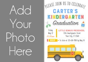 School Bus - Kindergarten - WhiteBoyPhoto: School Bus Graduation Photo Boy