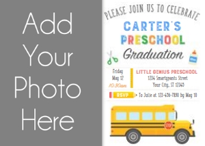 School Bus - PreschoolWhiteBoyPhoto: School Bus Graduation Photo Boy
