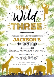 Young Wild & Three Animals design preview