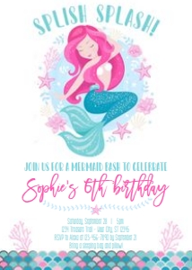 Mermaid Rock: Pink Mermaid Birthday