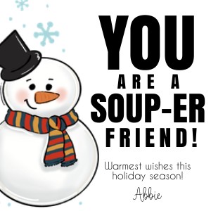 HTX006 - Soup-er friend gift tag design preview
