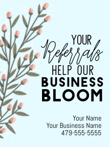 HT321 - Flower Referral Marketing Tag: HT321