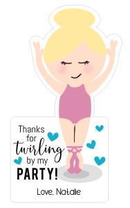 VAL038a - Bday Ballerina Favors design preview