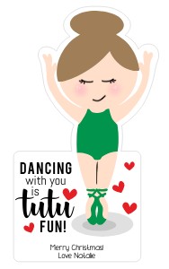 HTX048 - Christmas Ballerina Scrunchie Favors design preview